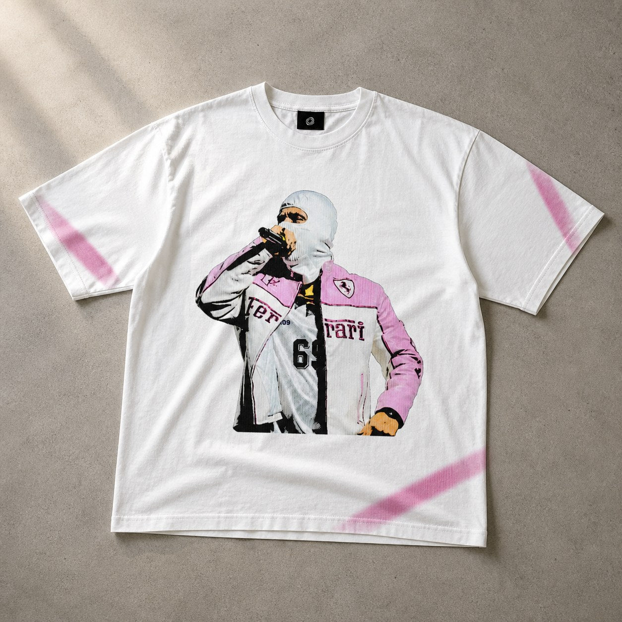 T-Shirt Weiß flach